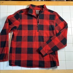Red Buffalo check fleece pullover